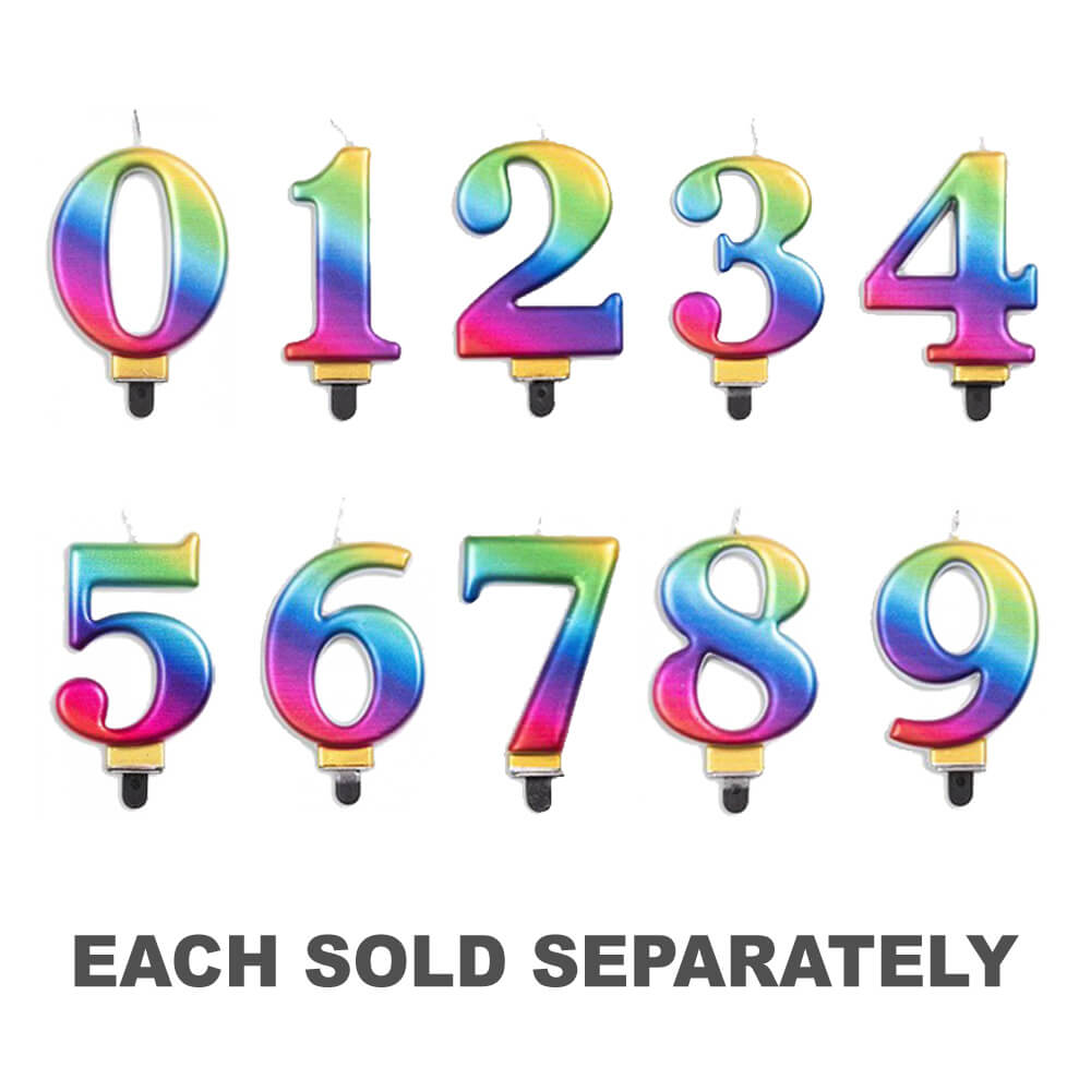 Numéro arc-en-ciel métallique alpen