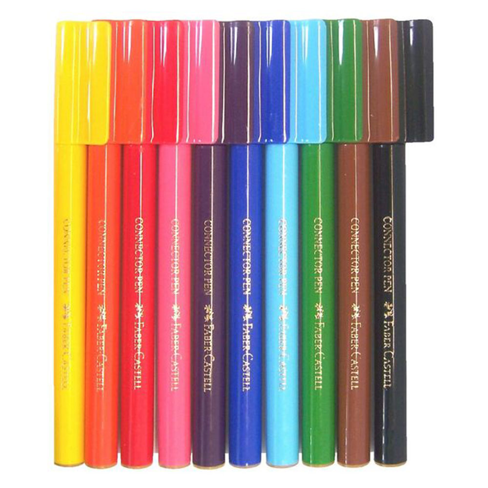 Marqueur de stylos de connecteur Faber-Castell (portefeuille de 10)