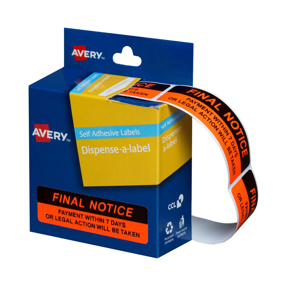 Avery Final Avis Label Dispensver (19x64mm)