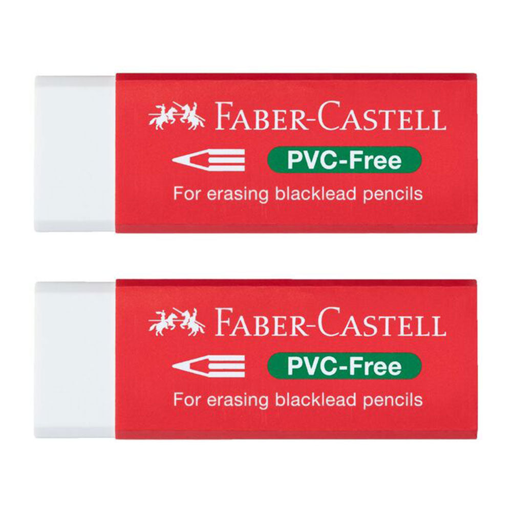 Faber-Castell PVC Eraser Free 2PCS (blanc)