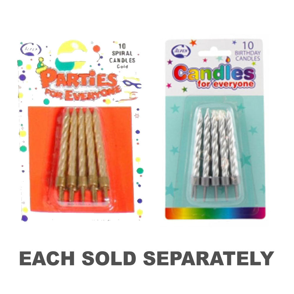 Bougies d'anniversaire en spirale Alpen 10pcs
