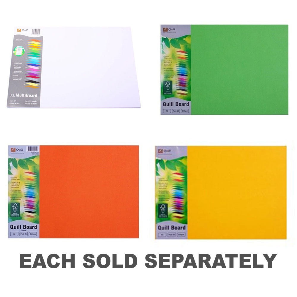 Quill A3 Cardboard 210gsm (pack de 25)