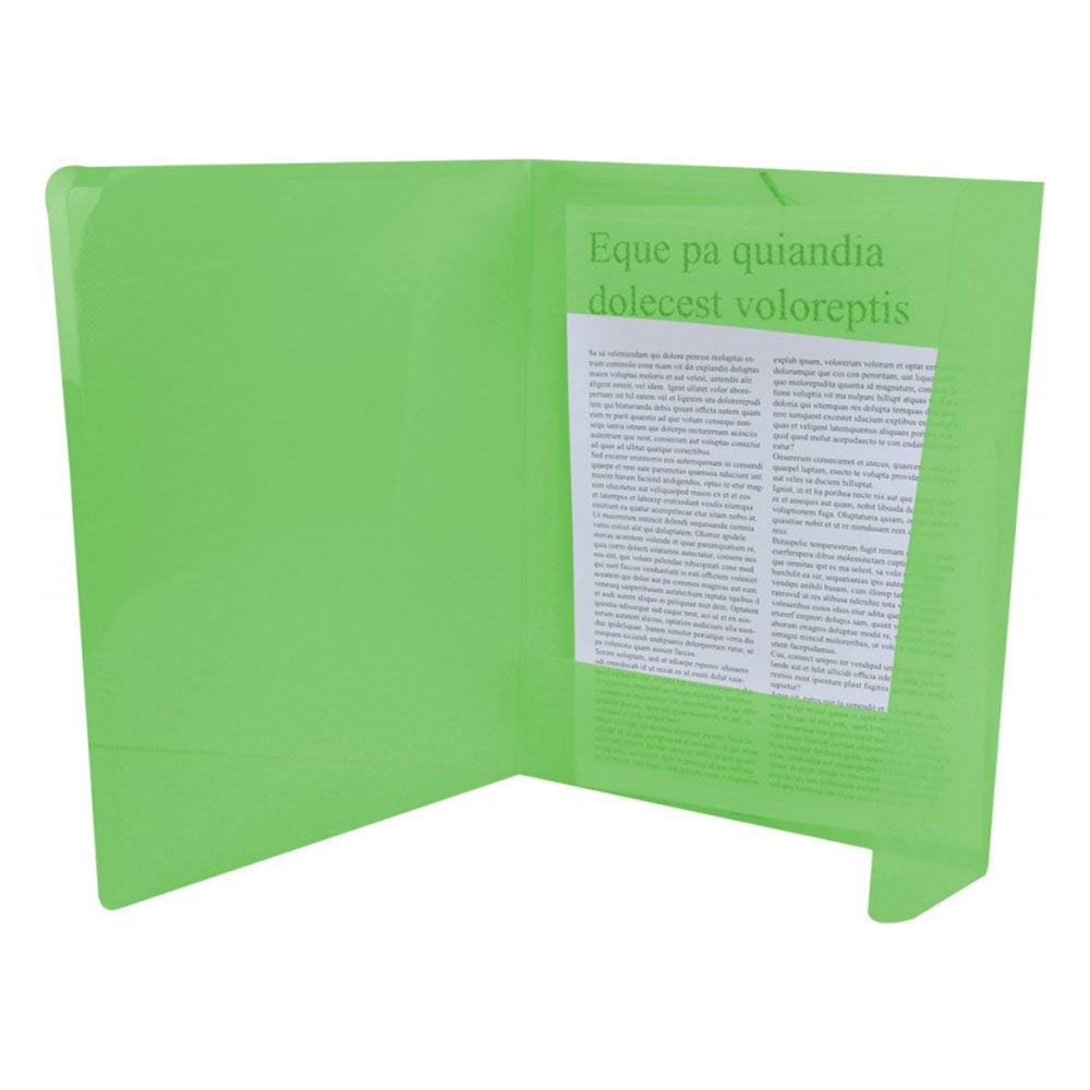 Beauone Superline A4 portefeuille de documents transparent (vert)