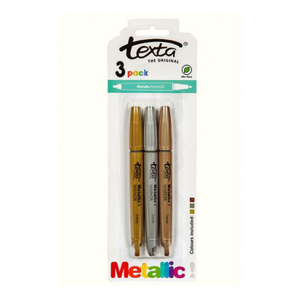 Marqueur métallique texta non toxique (pack de 3)