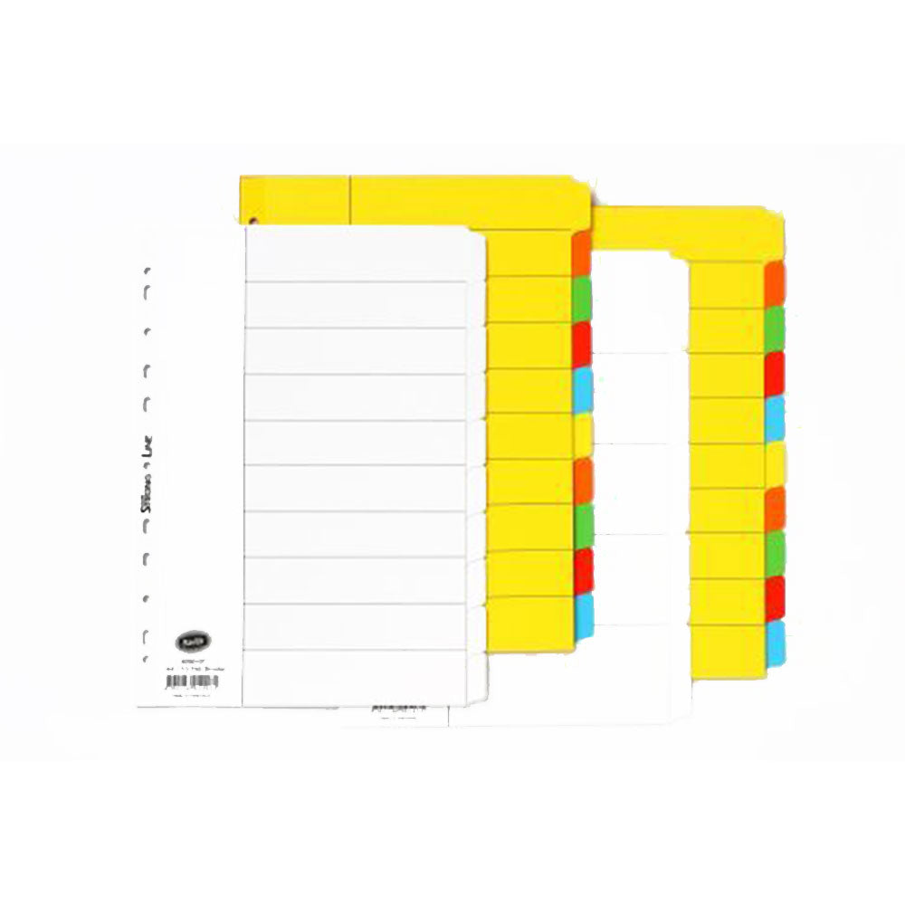Bantex A4 Couleurs vives Manille 10 Tab Diviseurs
