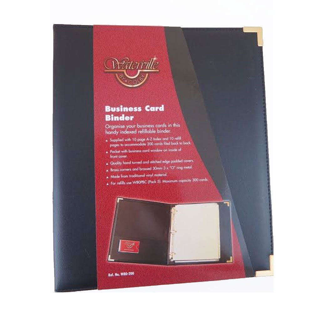 Waterville A4 Business Card Binder W80 / 200 (noir)