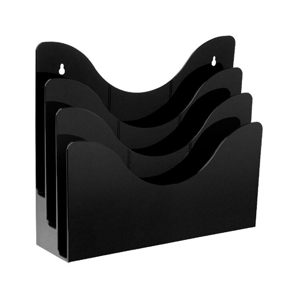 Organisateur de document à 3 niveaux de déviation (noir)