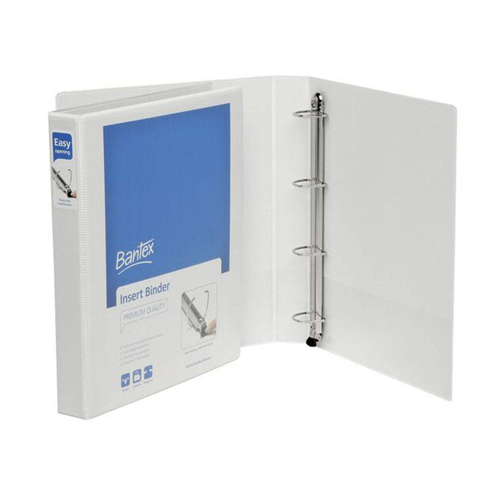 BANTEX A4 2D-RING PUSH LEVER INSERT BINDER 25 mm (blanc)