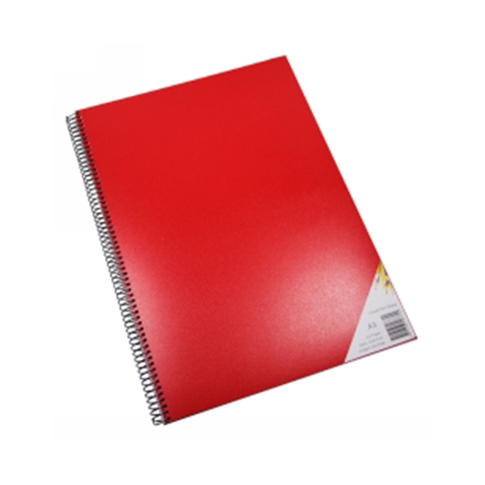 Journal d'art visuel en spirale Quill A3 120pg (rouge)