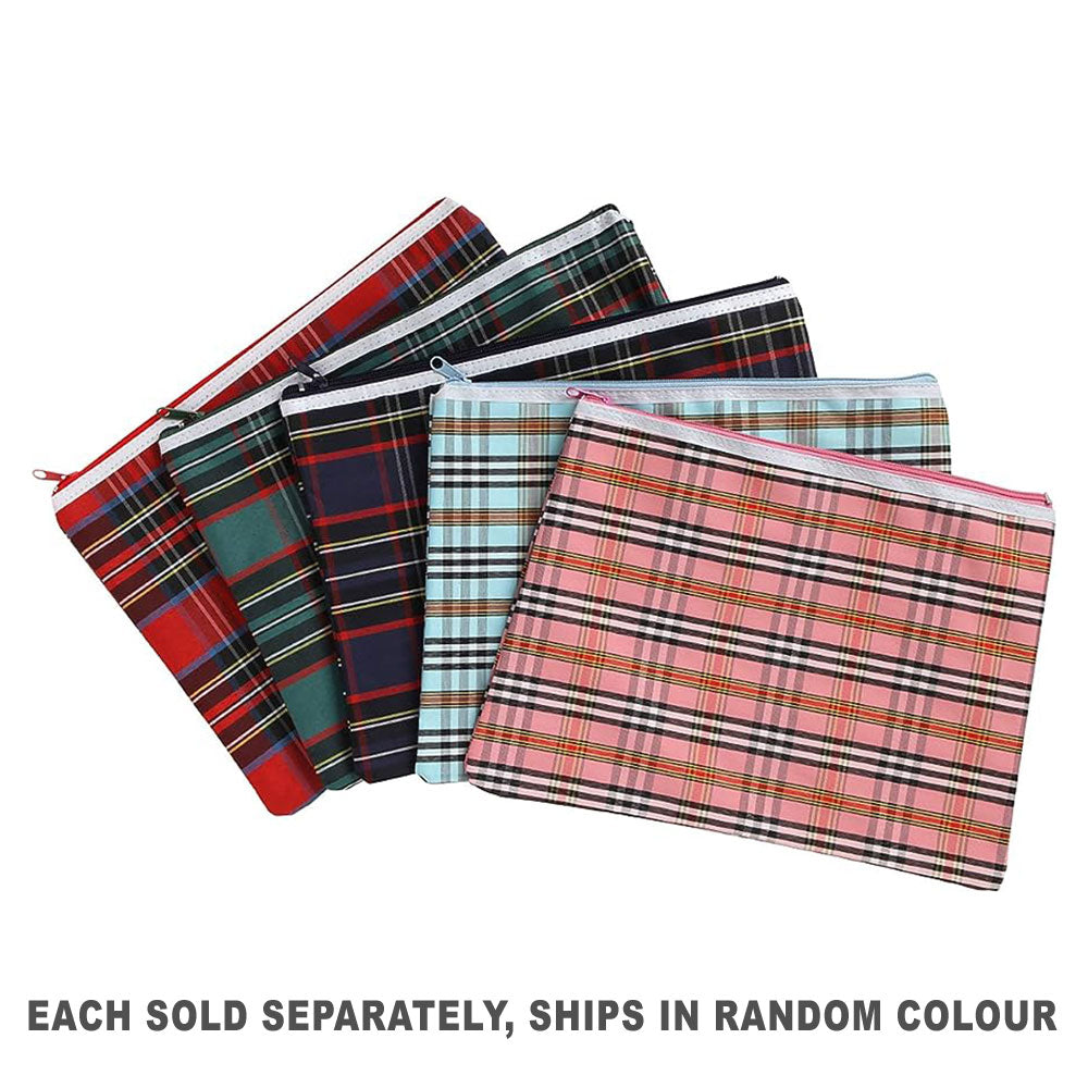 Marbig Single Zip Giant Giant Tartan Crayer (36x26cm)