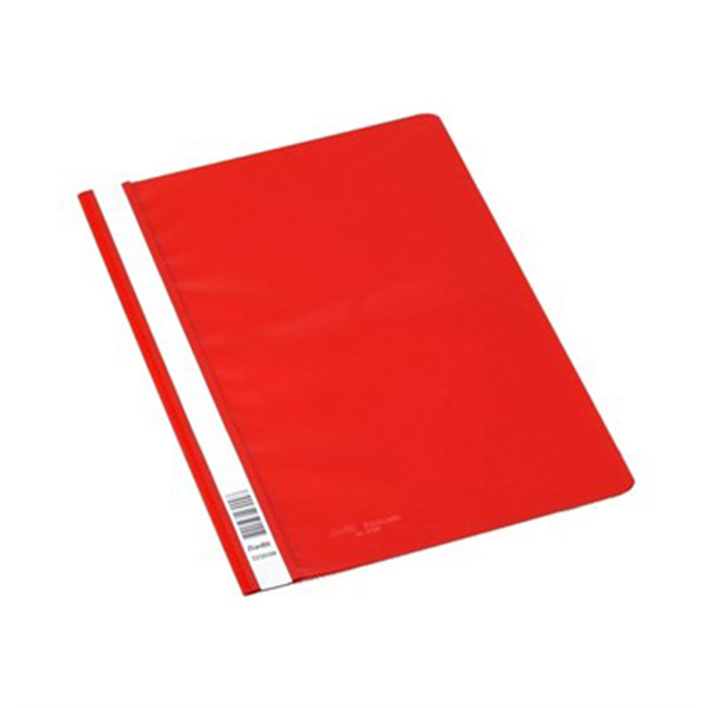 Fichier plat Bantex A4 avec couverture transparente (rouge)