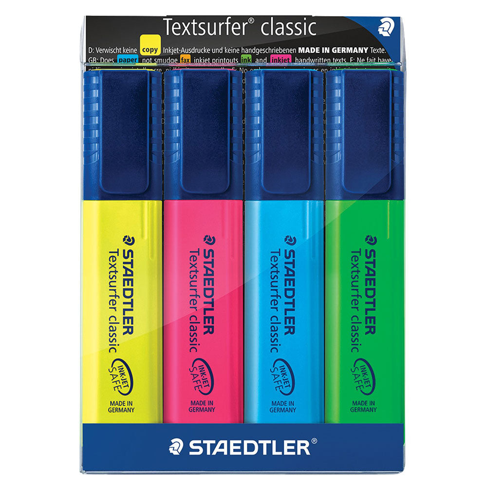 Staedtler Textsurfer Classic Highlighters (portefeuille de 4)