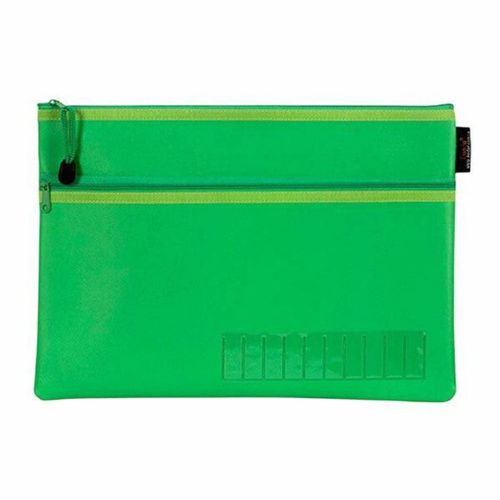 Cadre de crayon de petit nom vert Celco avec 2 zip (345x264 mm)