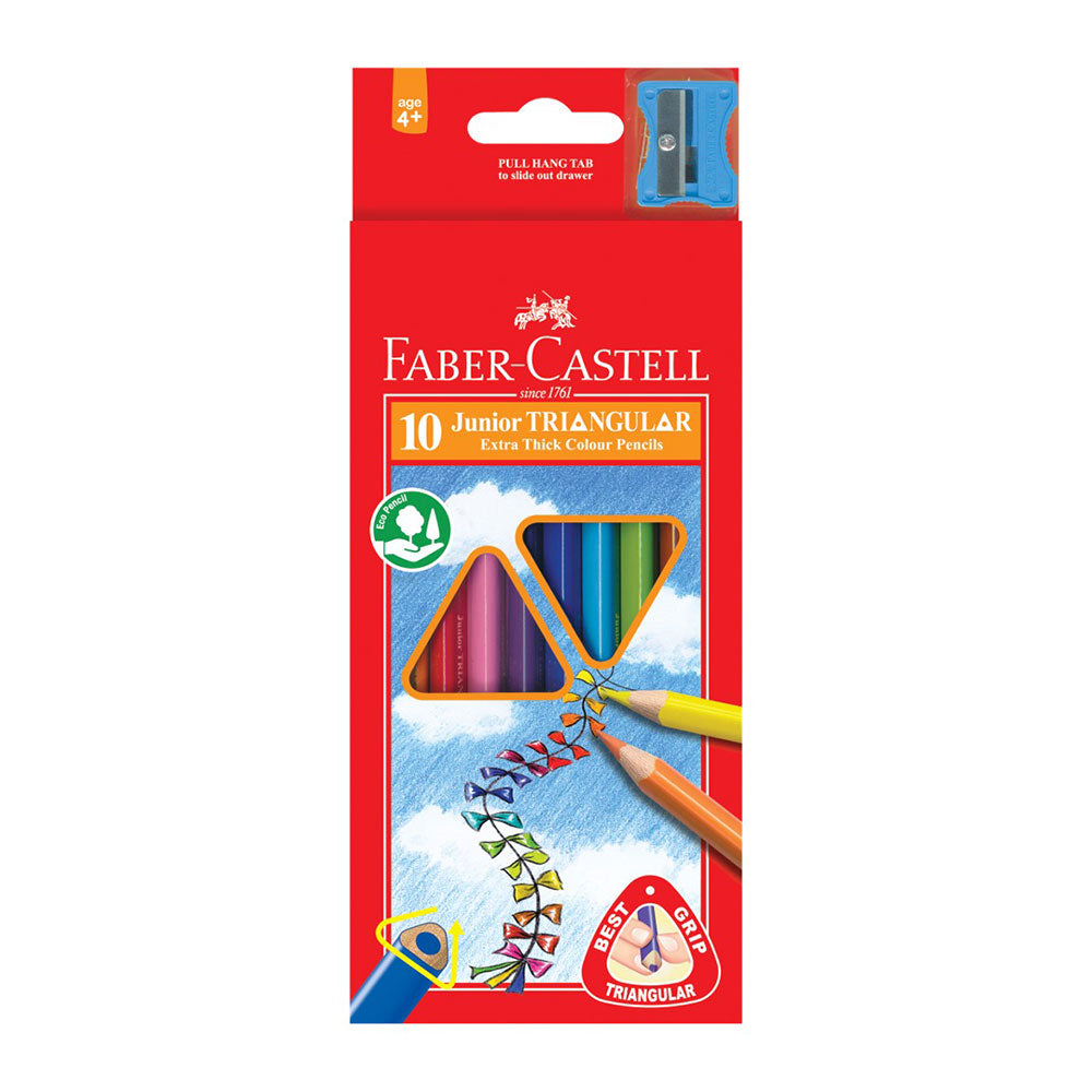 Faber-Castell Triangular Grip Columed Crayon (pack de 10)