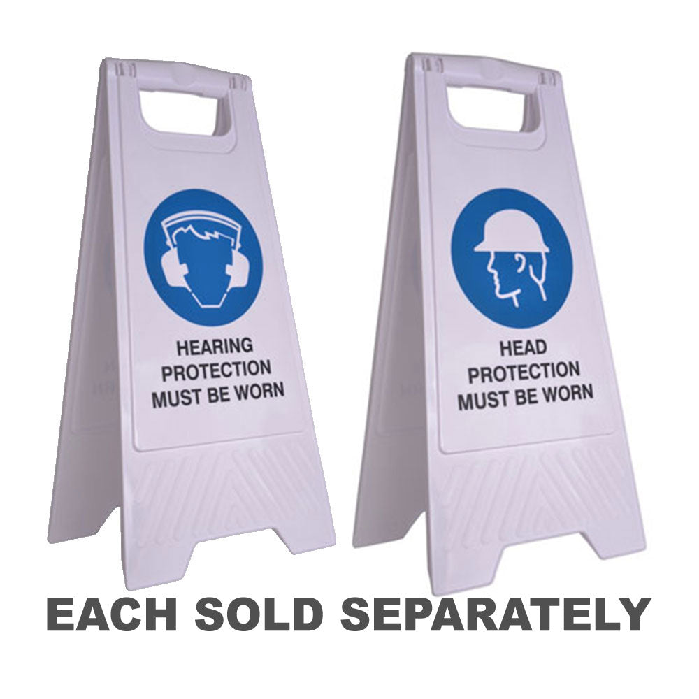 Doit être porté le panneau de sécurité blanc (32x31x65cm)