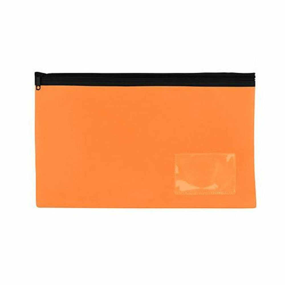 Petit étui à crayon brillant Celco avec 1 zip (orange)