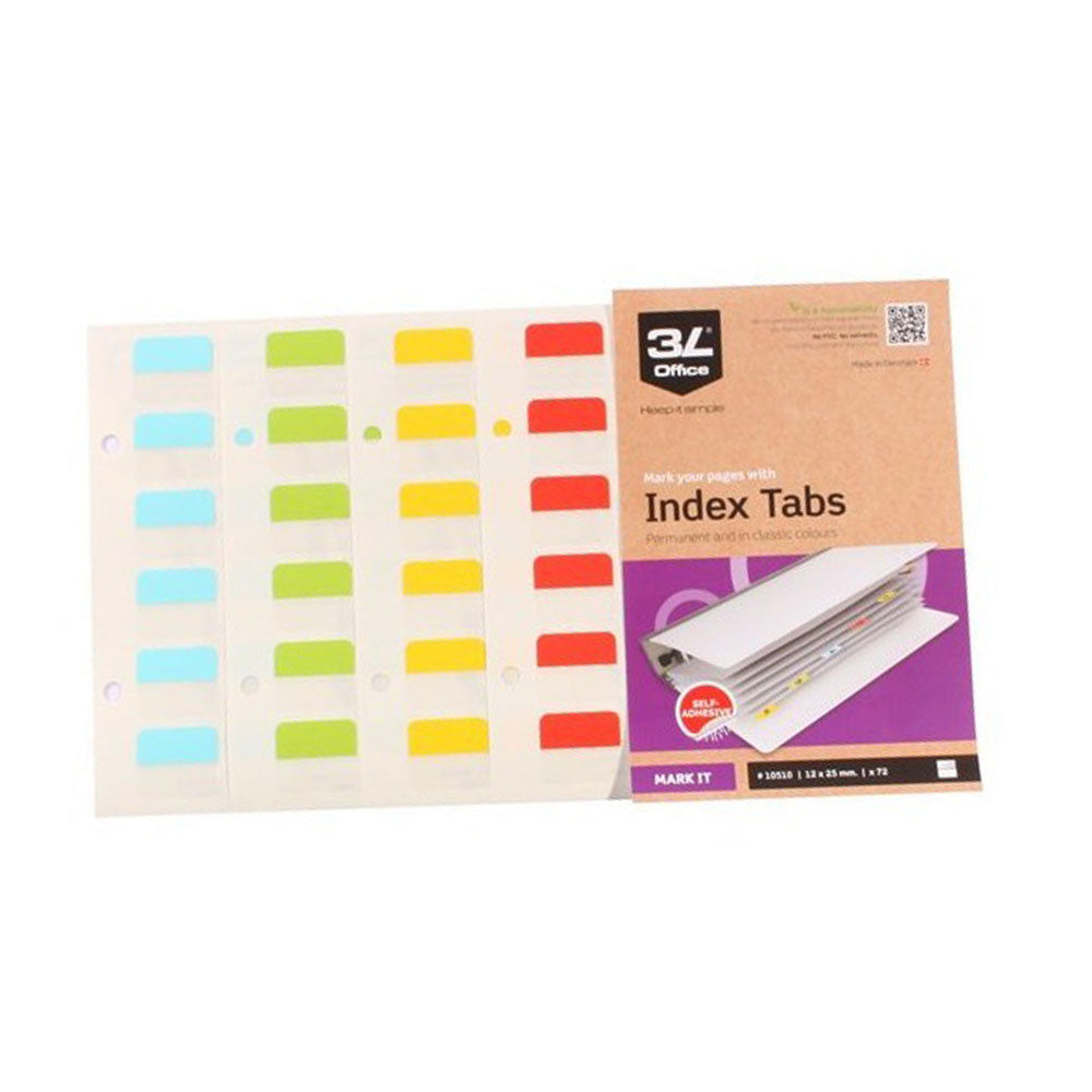 Tabs d'index 3L 72pcs (12x25 mm)