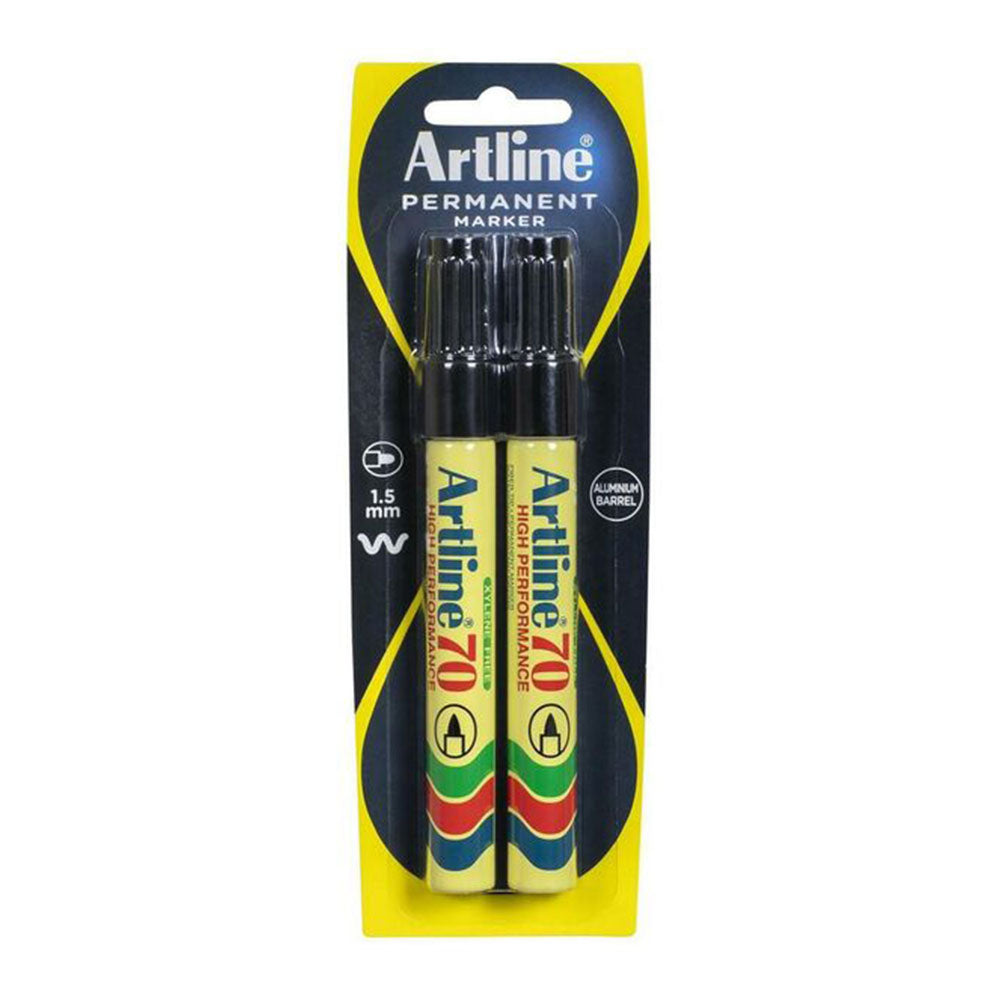 Artline 70 Bullet Nib Marker permanent 2 mm 2pcs (noir)