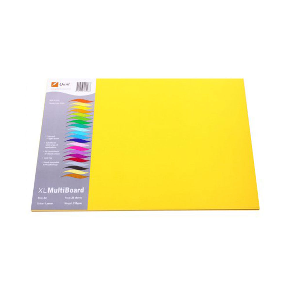 Quill Lemon A3 Cardboard 210gsm (pack de 25)
