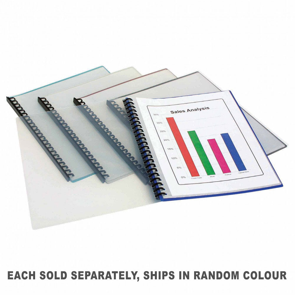 Marbig 20 Pocket A4 Clear Front Display Book (noir)