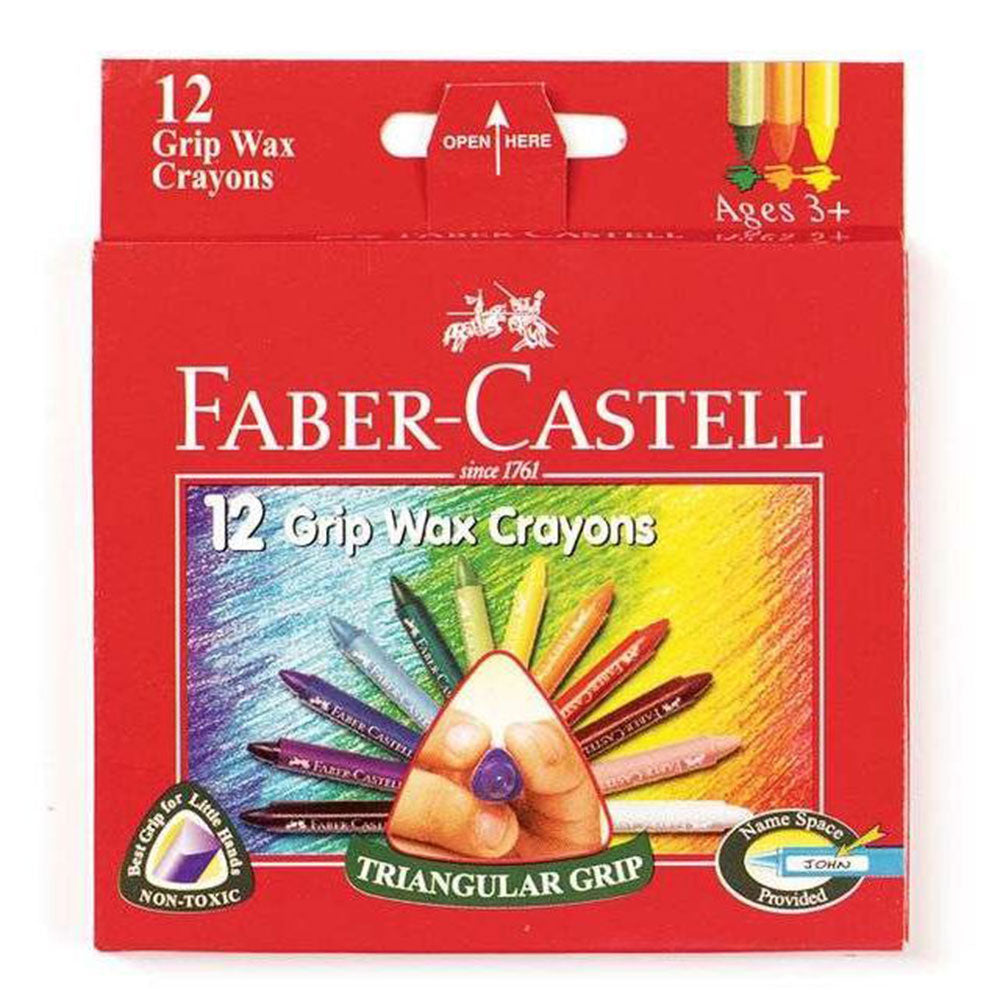Faber-Castell triangulaire de cire de cire de cire 12pcs