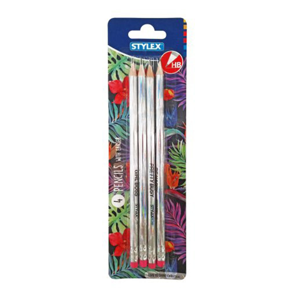 Crayon Stylex HB 4pcs (argent)