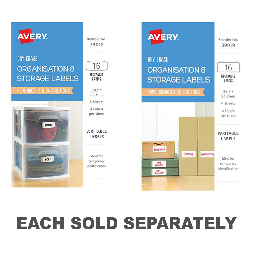 Avery Effacer les étiquettes 16pcs (89x32 mm)
