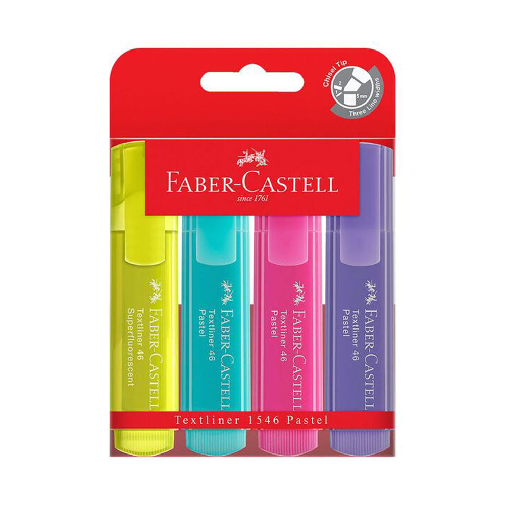 Highlighter pastel Faber-Castell (pack de 4)