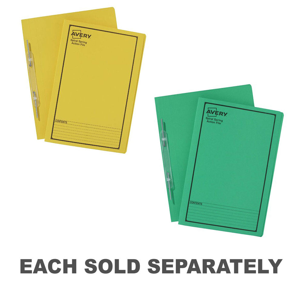 Avery Spiral Spring Fichier avec imprimé noir (5pcs)