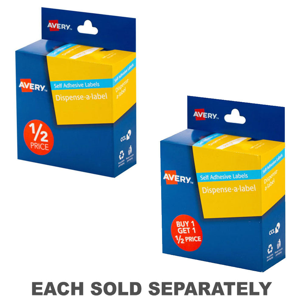 Avery Label Dispentier 24mm 300pcs (rouge et blanc)
