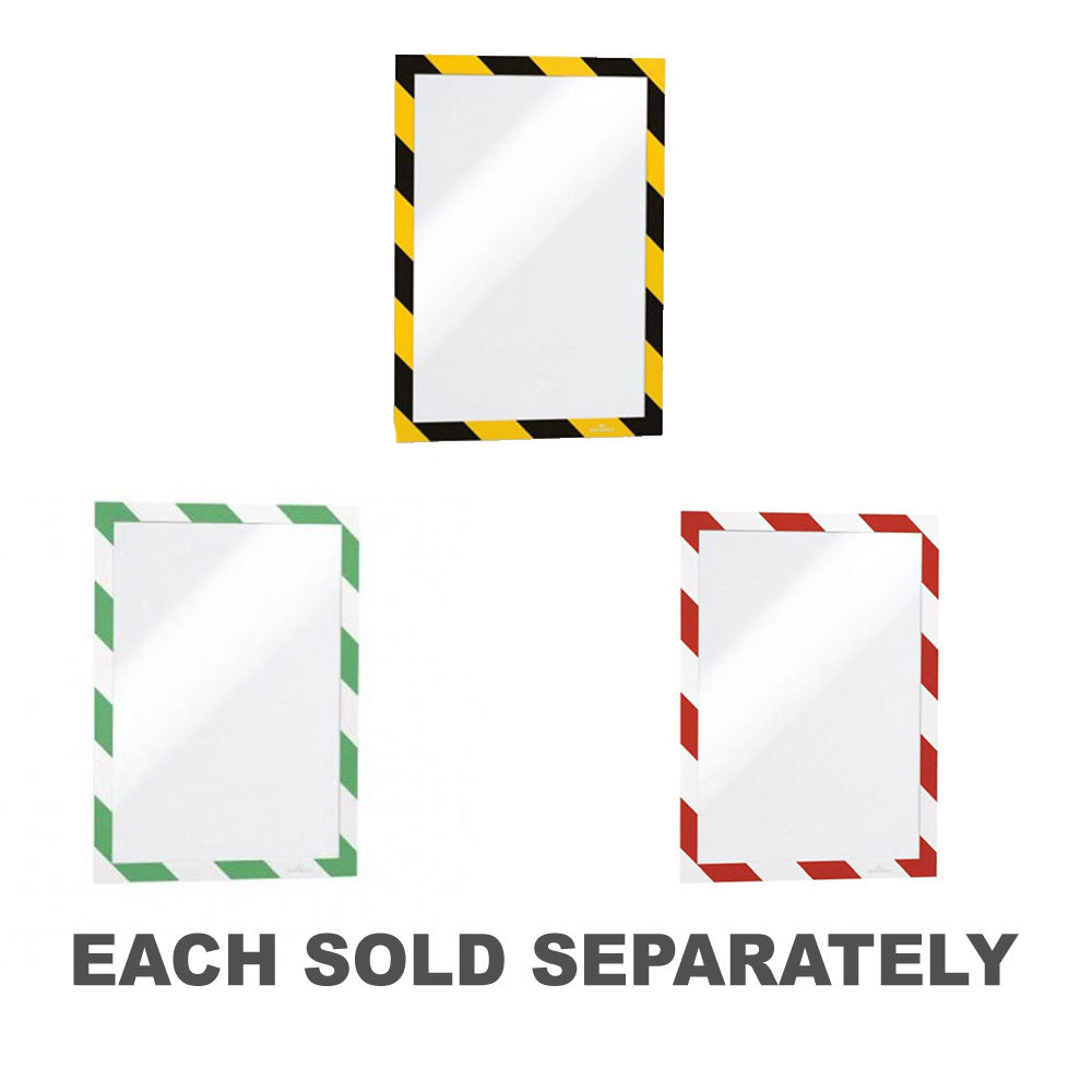 Signe de sécurité de sécurité A4 durable Duraframe 2pcs