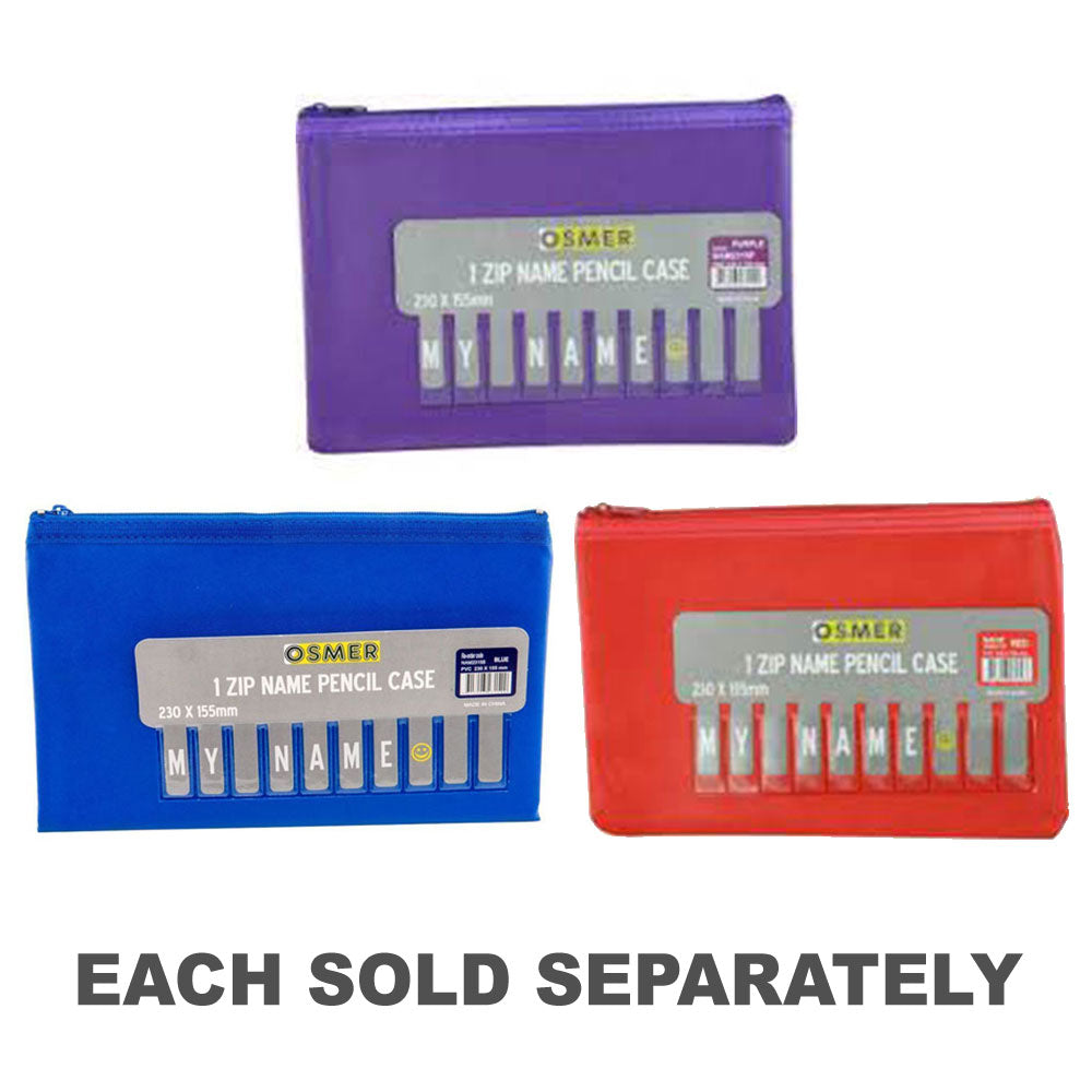 Osmer 1-Zip Name Crayer Case (23x15cm)