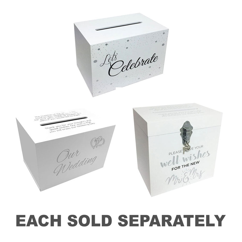 Souhaitant Boîte à l'argent (blanc / argent / noir)