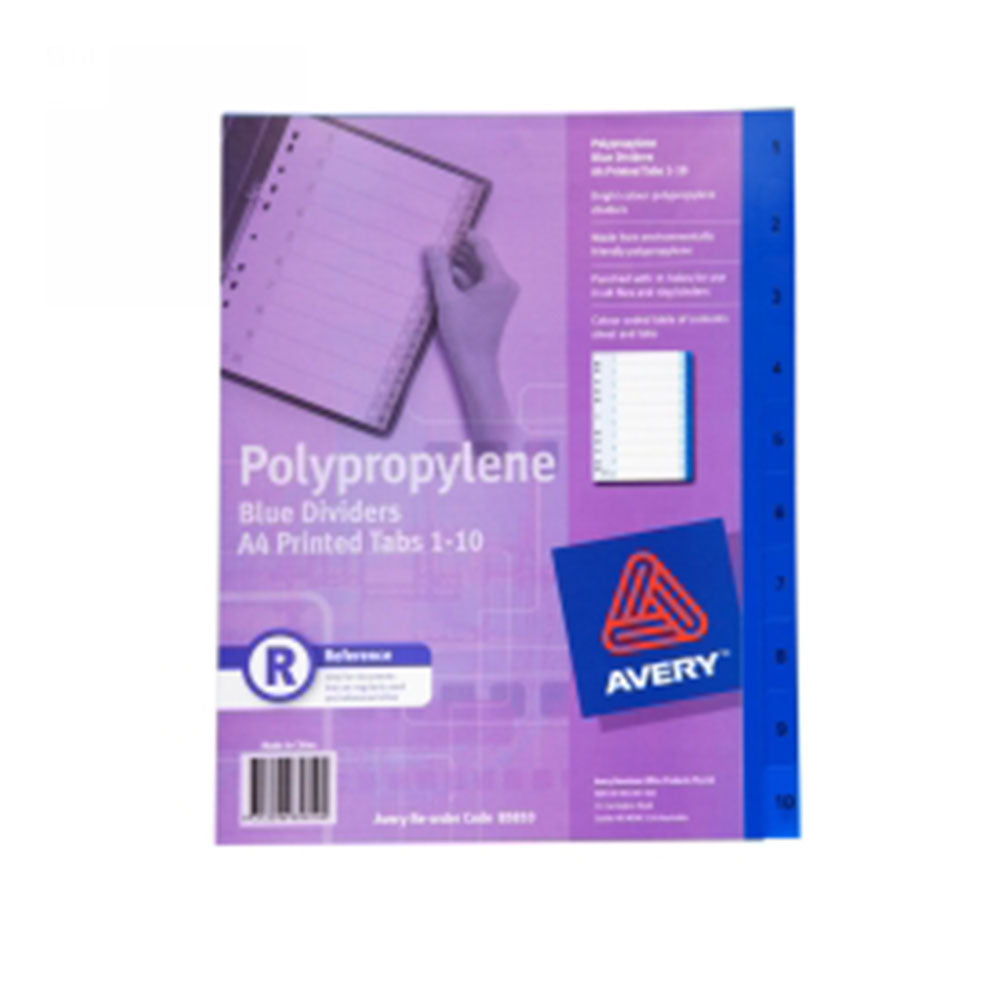 Avery A4 1-10 Tabs Dividers (bleu)