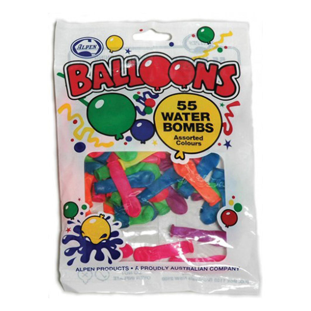 Ballons de bombes à eau alpen 55pcs