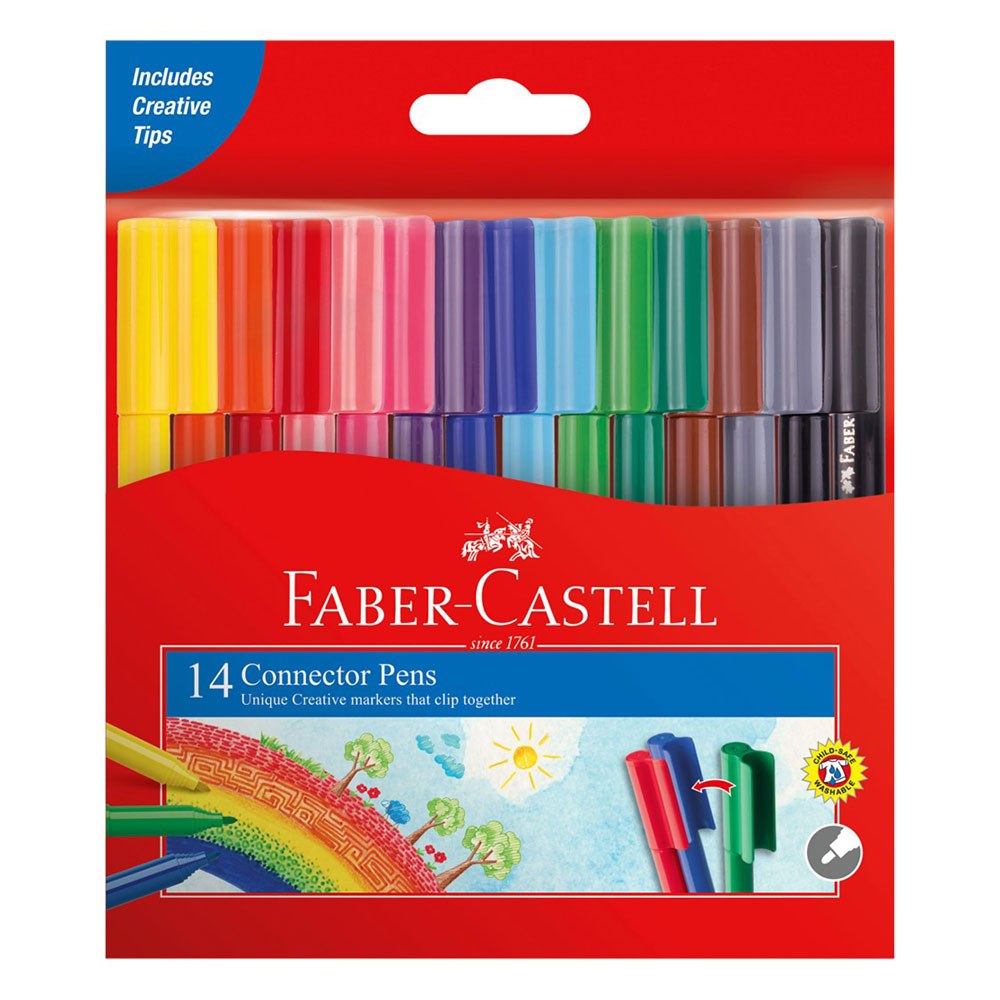 Ensemble d'art de marqueur à stylo Connecteur Faber-Castell (pack de 14)