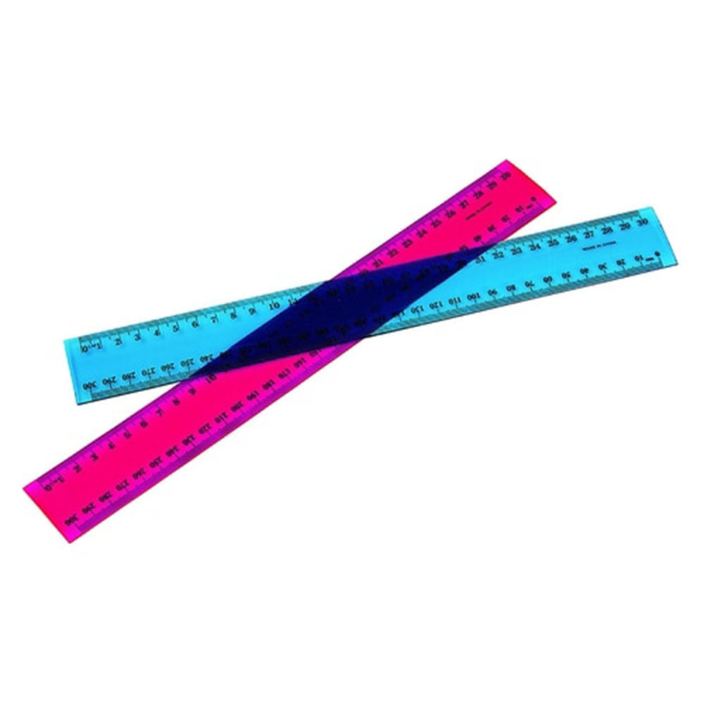 Marbig Fluroscent Plastic Règle 30cm