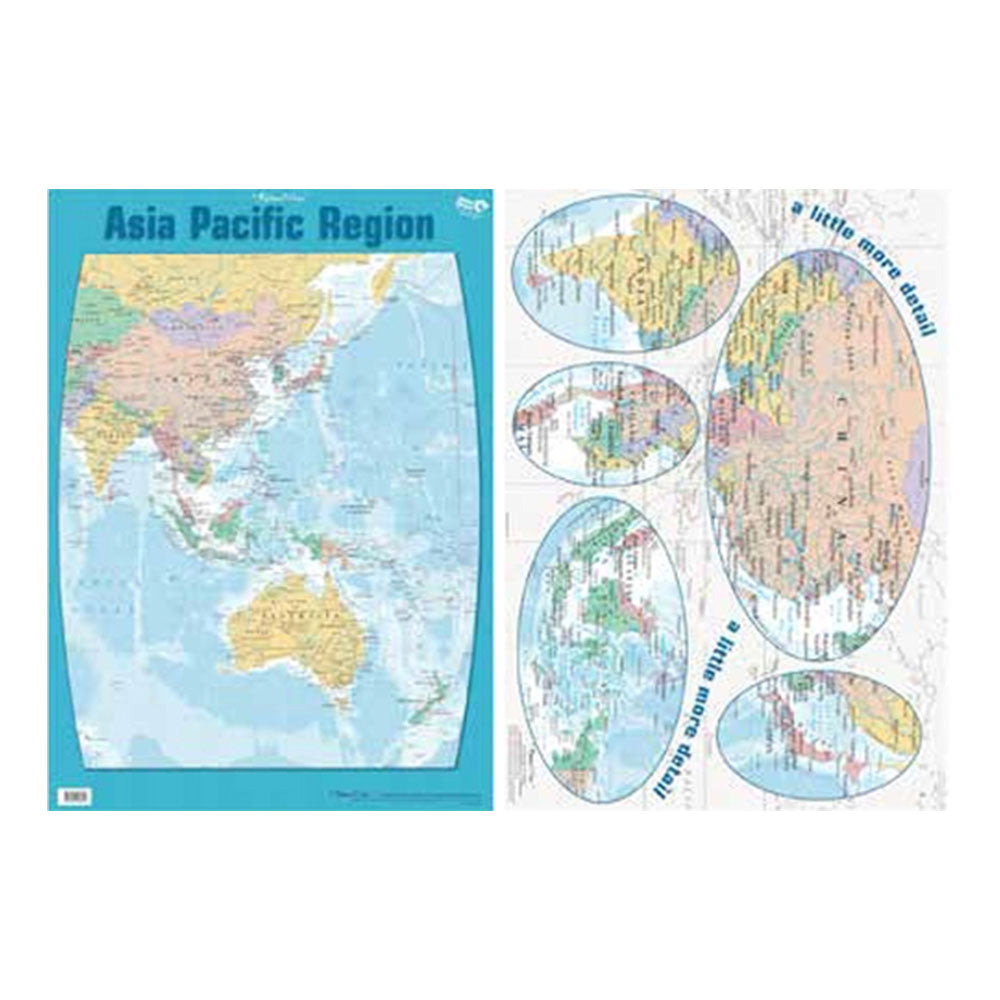 Gllian Miles Asie Pacific Region Map Wall Wall