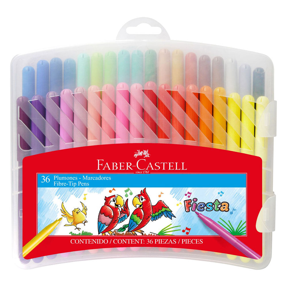 Faber-Castell Color Fiesta Fibre Tip Marker (pack de 36)