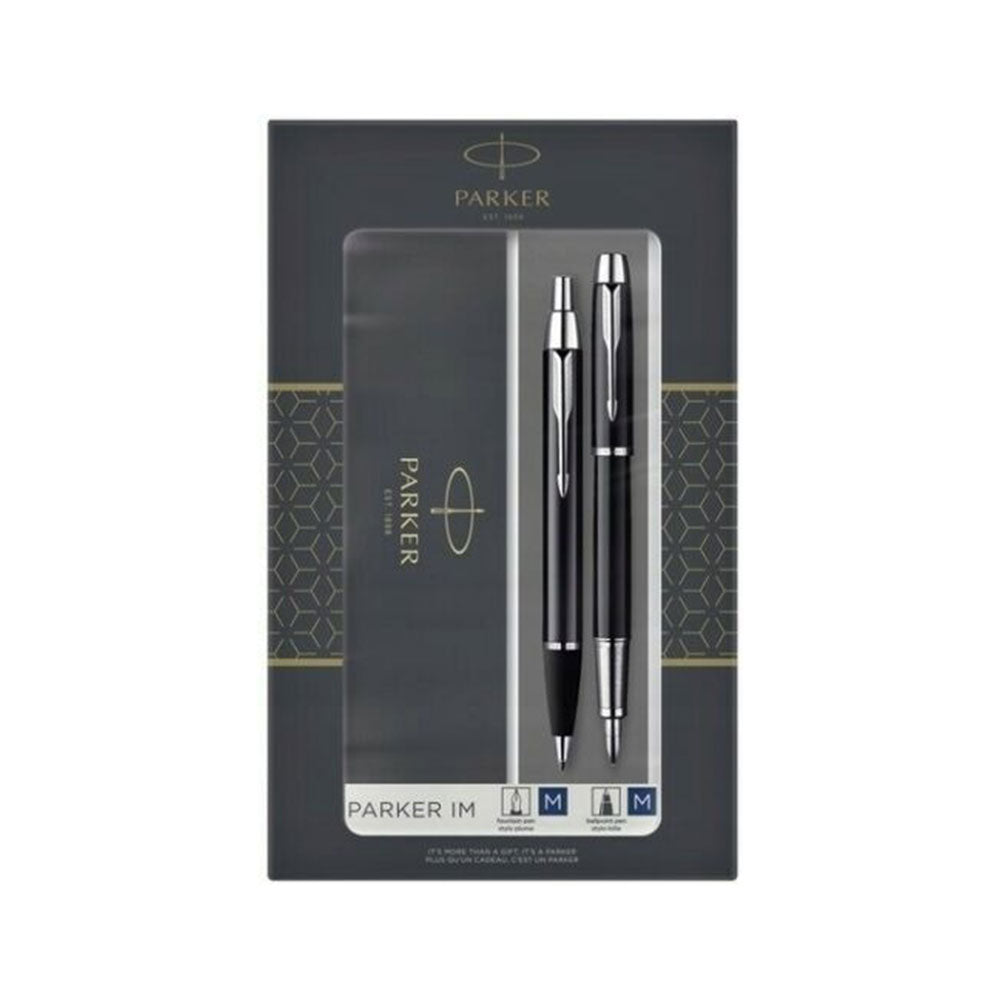 Parker Im Chrome Trim Pointpoint et Fountain Pen Set (noir)