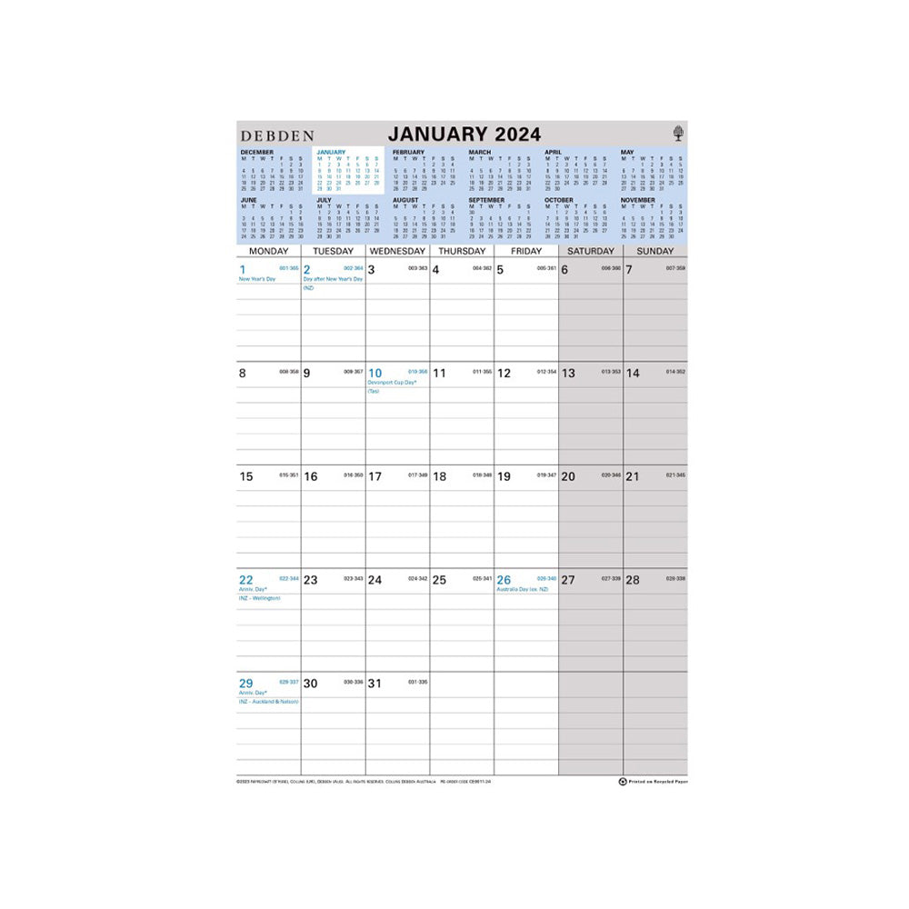 Callins Debden Wiro MTV 2024 Calendrier (210x297mm)