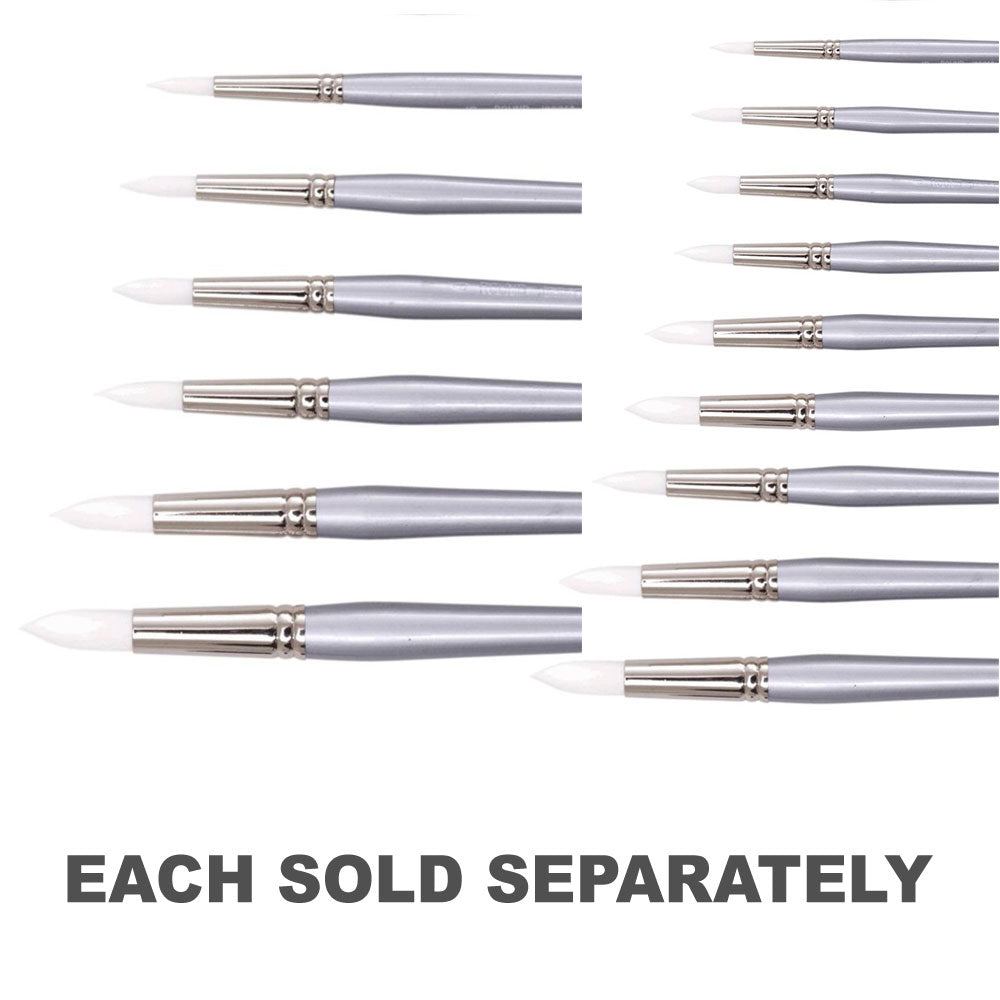 Jasart Taklon Round Brush (blanc)