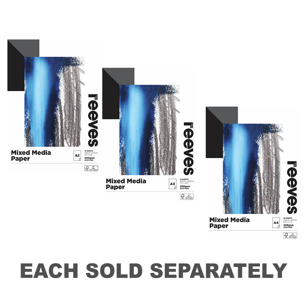 Reeves 200gsm MIXE CRED CRÉDIT PAD (15 feuilles)