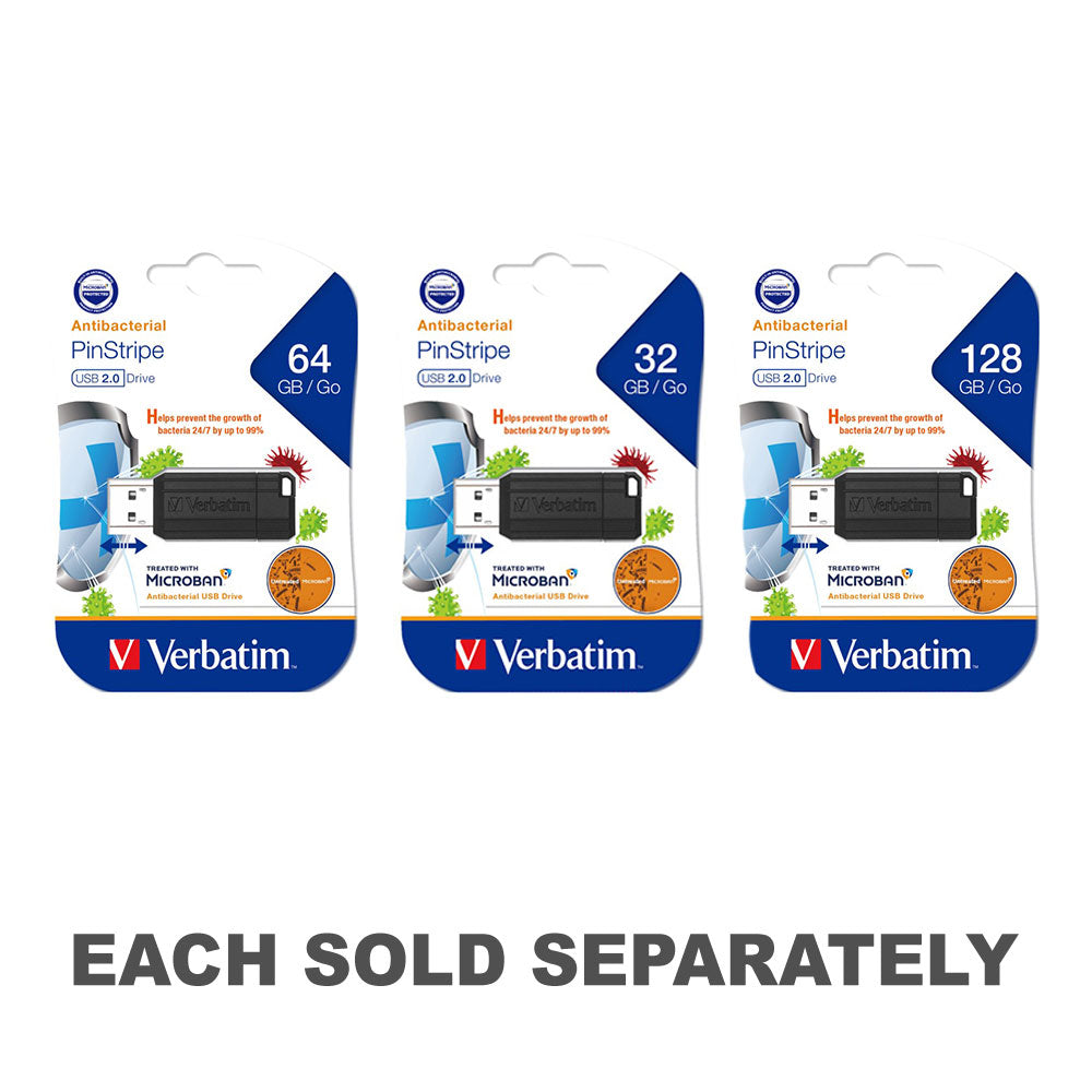 Store verbatim n GO Microban 2.0 USB Drive (noir)