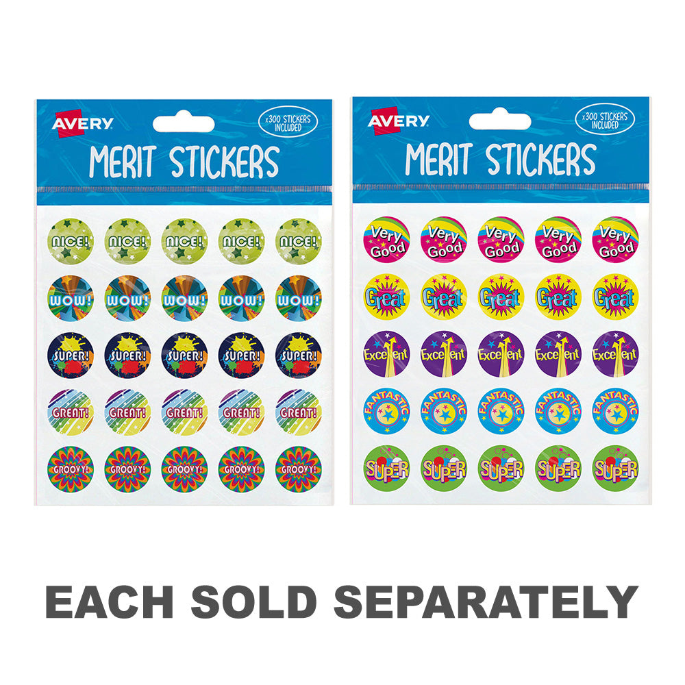 Avery Légendes Merit Stickers 300PCS