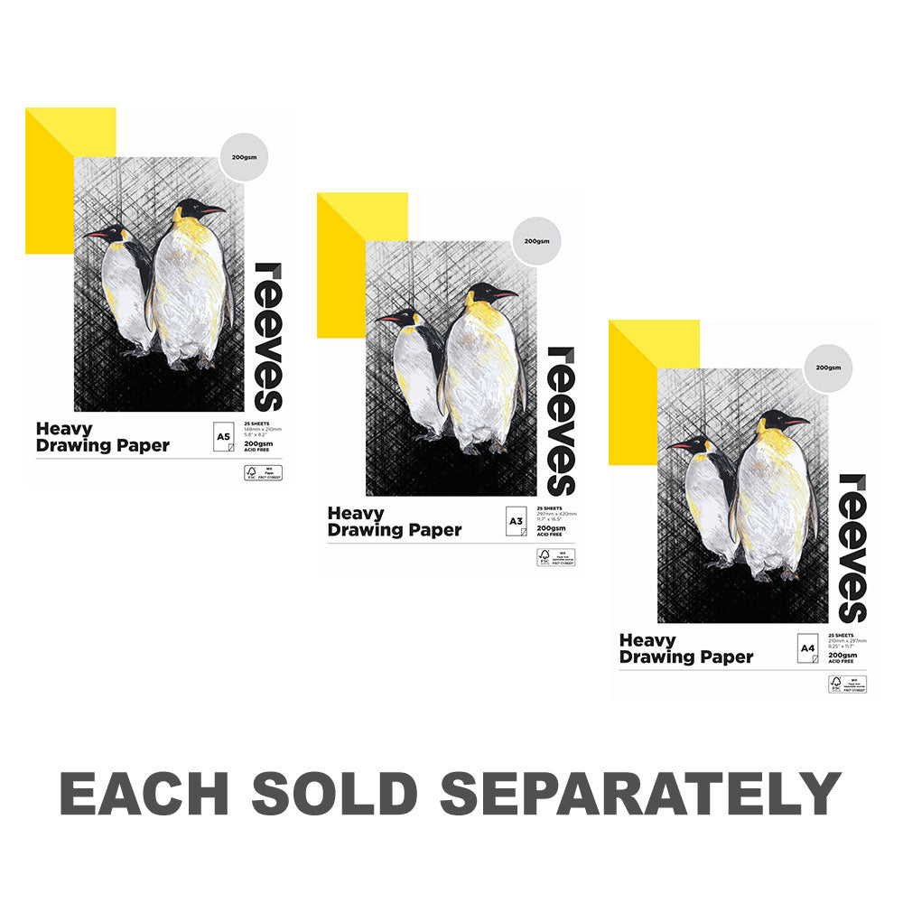 Reeves 200gsm High Mix Credit Draw Pad (25 feuilles)