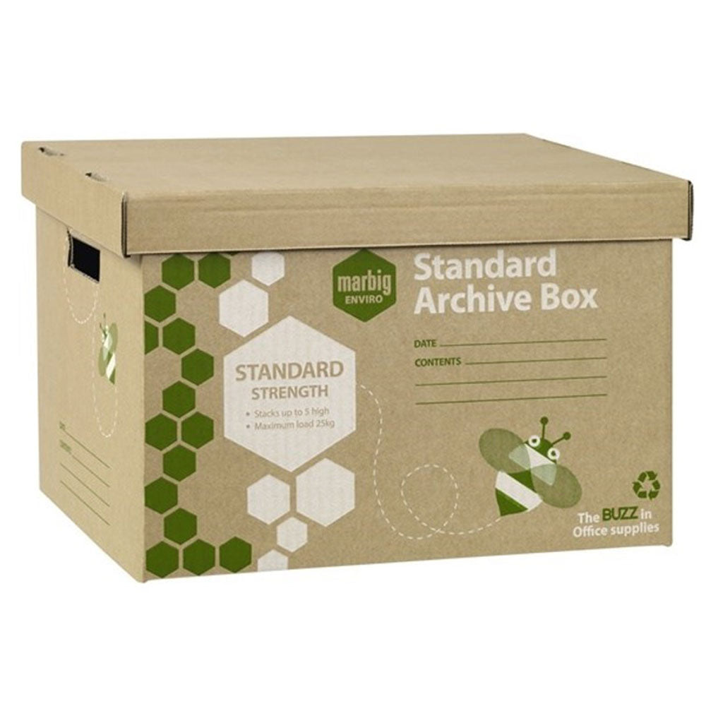 Boîte d'archive de taille standard Marbig Enviro (pack de 10)