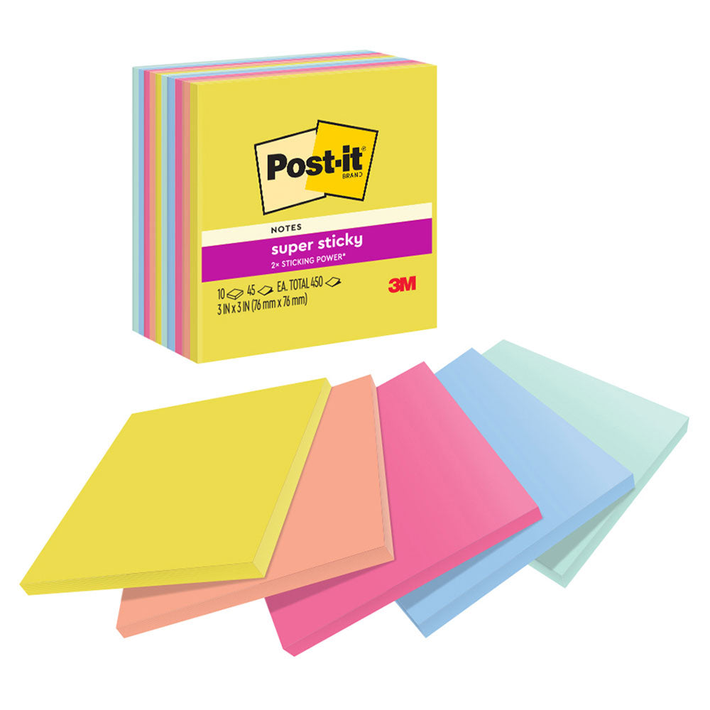 Post-it Summer Joy Super Sticky Notes (pack de 10)