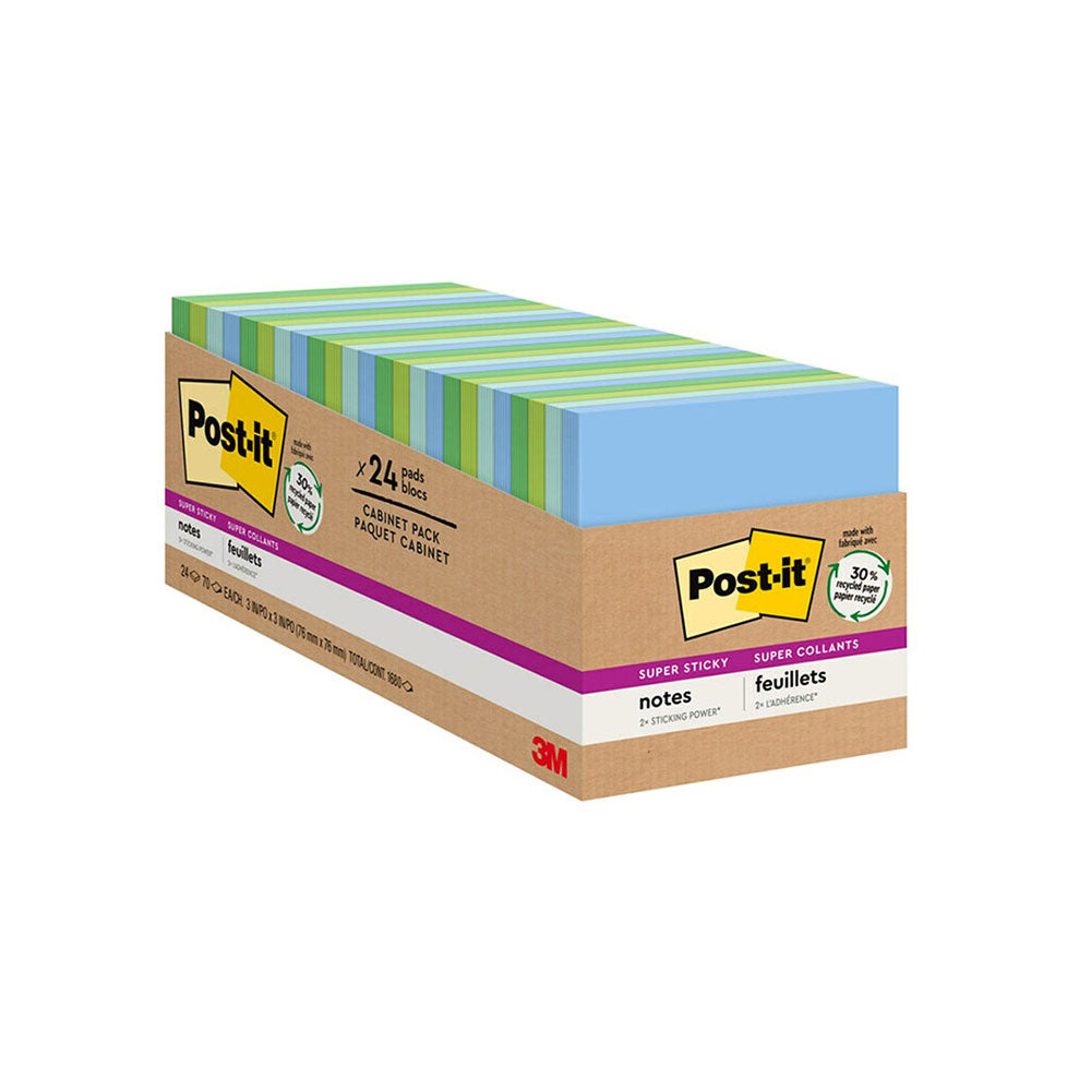 Notes super collantes post-it (paquet de 24)