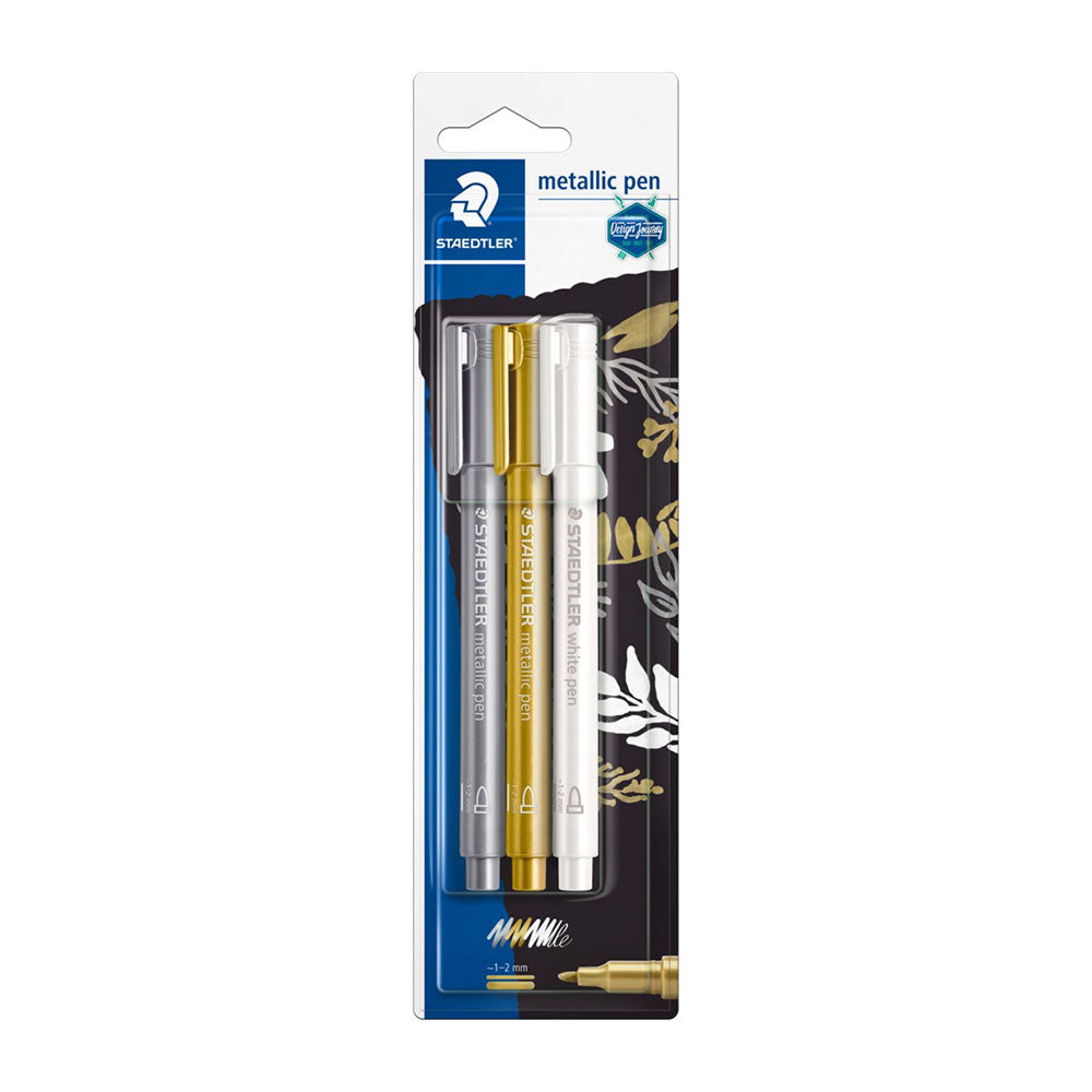 Marker métallique Staedtler 3pcs (blanc / or / argent)